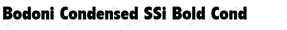 Bodoni Condensed SSi Bold Condensed字体转换